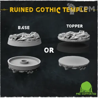 Описание картинки Топперы Ruined Gothic Temple  120х92мм от Studio Cockatoo по цене 528руб | Свободный Рынок Миниатюр - СРМ