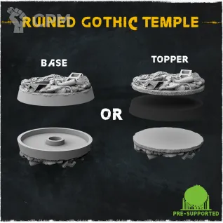 Описание картинки Топперы Ruined Gothic Temple 50мм от Studio Cockatoo по цене 143руб | Свободный Рынок Миниатюр - СРМ