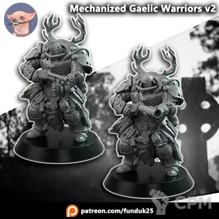 Описание картинки mechanized gaelic warriors от Manufactorum76 по цене 600руб | Свободный Рынок Миниатюр - СРМ