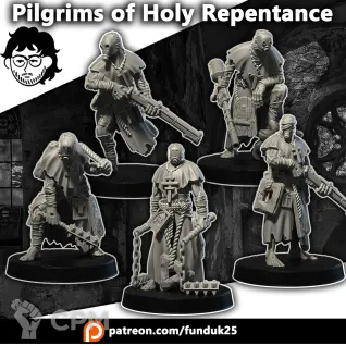 Описание картинки Pilgrims от Manufactorum76 по цене 800руб | Свободный Рынок Миниатюр - СРМ