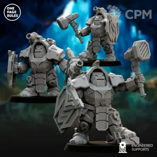 Описание картинки Votann Powersuits 2 от Barduck Miniatures по цене 799руб | Свободный Рынок Миниатюр - СРМ