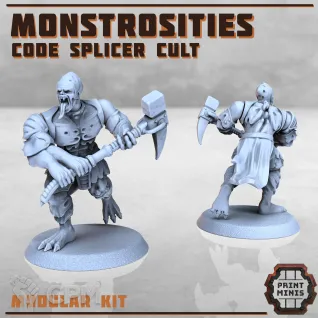 Описание картинки Code Splicers Monstrosities от PocketSized Prints по цене 1 900руб | Свободный Рынок Миниатюр - СРМ