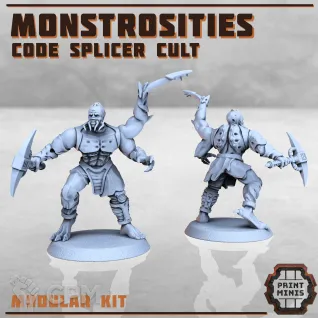 Описание картинки Code Splicers Monstrosities от PocketSized Prints по цене 1 900руб | Свободный Рынок Миниатюр - СРМ