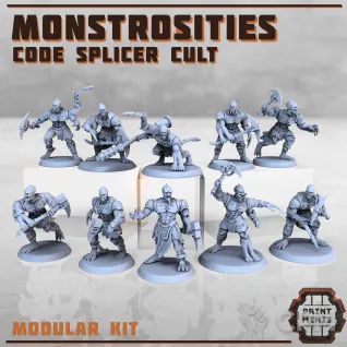 Описание картинки Code Splicers Monstrosities от PocketSized Prints по цене 1 900руб | Свободный Рынок Миниатюр - СРМ