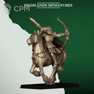 Описание картинки Mounted Feral Archers от Manufactorum76 по цене 3 250руб | Свободный Рынок Миниатюр - СРМ