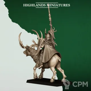 Описание картинки FERAL ELF LORD ON FERAL STAG от Manufactorum76 по цене 500руб | Свободный Рынок Миниатюр - СРМ