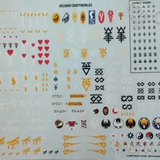 Описание картинки Aeldari Craftworlds Decals от Black Legion Hall по цене 165руб | Свободный Рынок Миниатюр - СРМ