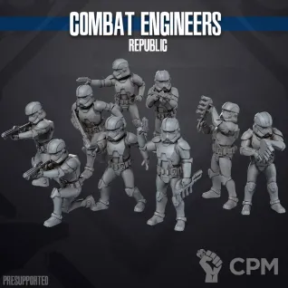 Описание картинки Combat Engineers от PocketSized Prints по цене 1 000руб | Свободный Рынок Миниатюр - СРМ