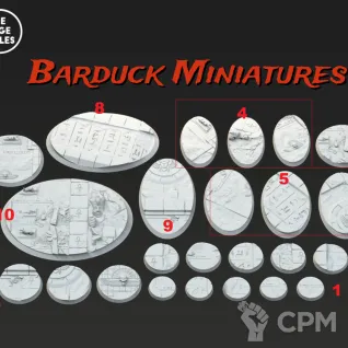Описание картинки Базы/Подставки Mummified Undead Круглые 40мм от Barduck Miniatures по цене 529руб | Свободный Рынок Миниатюр - СРМ