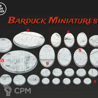Описание картинки Базы/Подставки Mummified Undead Круглые 60х35мм от Barduck Miniatures по цене 719руб | Свободный Рынок Миниатюр - СРМ