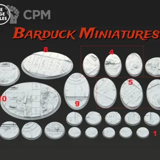 Описание картинки Базы/Подставки Mummified Undead Круглые 105х70мм от Barduck Miniatures по цене 990руб | Свободный Рынок Миниатюр - СРМ