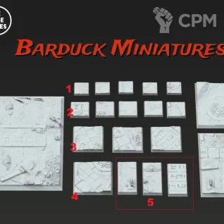 Описание картинки Базы/Подставки Mummified Undead Квадратные 75х50мм от Barduck Miniatures по цене 999руб | Свободный Рынок Миниатюр - СРМ
