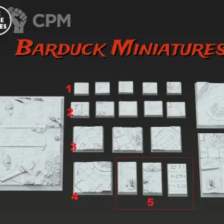 Описание картинки Базы/Подставки Mummified Undead Квадратные 50х25мм от Barduck Miniatures по цене 599руб | Свободный Рынок Миниатюр - СРМ