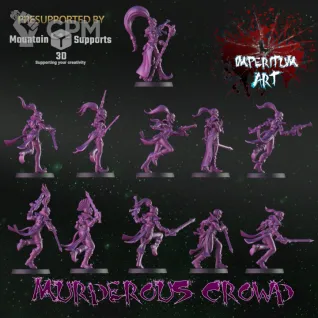 Описание картинки Murderous Crowd &amp; Lead от WebWay 3D по цене 1 200руб | Свободный Рынок Миниатюр - СРМ
