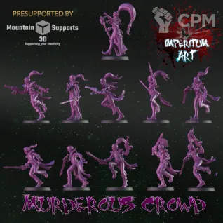 Описание картинки Murderous Crowd &amp; Lead от WebWay 3D по цене 1 200руб | Свободный Рынок Миниатюр - СРМ