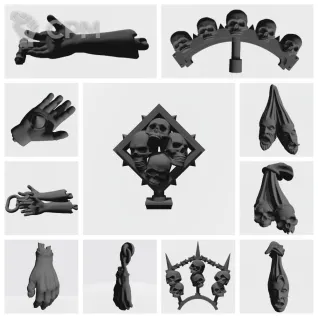 Описание картинки Belt and backpack trophies от Nocte Ferro по цене 60руб | Свободный Рынок Миниатюр - СРМ