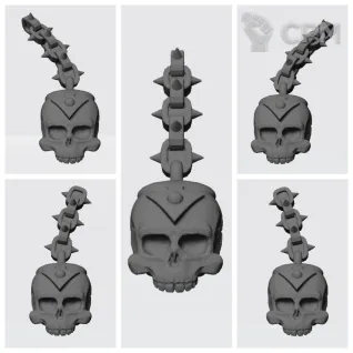Описание картинки Skulls on chain от Стальные Небеса по цене 50руб | Свободный Рынок Миниатюр - СРМ