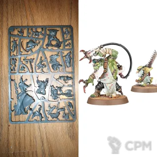 Описание картинки Armageddon: Orks Painboy + 1 Grot Orderly от GLOM по цене 2 100руб | Свободный Рынок Миниатюр - СРМ