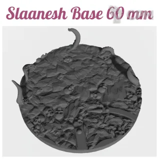 Описание картинки Slaanesh Base 60 mm База/Подставка от Стальные Небеса по цене 160руб | Свободный Рынок Миниатюр - СРМ