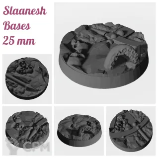 Описание картинки Slaanesh Bases 25 mm Базы/Подставки от Стальные Небеса по цене 300руб | Свободный Рынок Миниатюр - СРМ