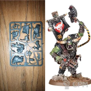 Описание картинки Armageddon: Orks Warboss от GLOM по цене 2 100руб | Свободный Рынок Миниатюр - СРМ