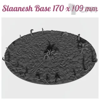 Описание картинки Slaanesh Base 170х109 mm База/Подставка от Стальные Небеса по цене 600руб | Свободный Рынок Миниатюр - СРМ
