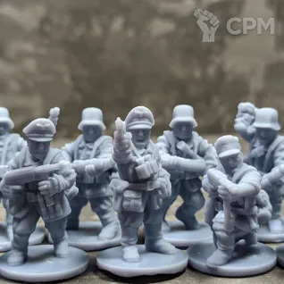Описание картинки Bolt Action German Infantry Немецкая пехота 01 от Silver Pendulum по цене 1 150руб | Свободный Рынок Миниатюр - СРМ
