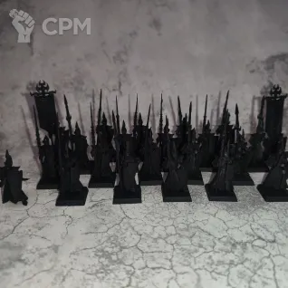 Описание картинки Dark Elves Dreadspears 22шт (литье) от Tyrra по цене 3 400руб | Свободный Рынок Миниатюр - СРМ