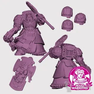 Описание картинки Maidwarriors Army Priest от AxeL's Forge по цене 200руб | Свободный Рынок Миниатюр - СРМ