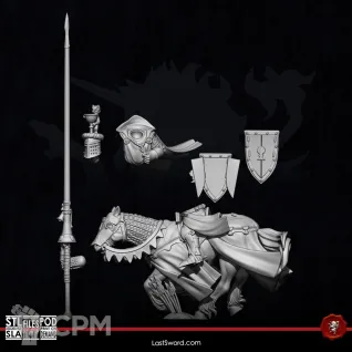 Описание картинки Рыцари Грааля/Grail knights (цена за 5 рыцарей) от 3D Wargaming по цене 1 625руб | Свободный Рынок Миниатюр - СРМ