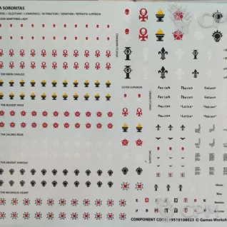 Описание картинки Decals Adepta Sororitas от Black Legion Hall по цене 275руб | Свободный Рынок Миниатюр - СРМ