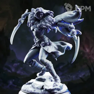 Описание картинки Drow Spider Rogue - Nara'zin от PocketSized Prints по цене 300руб | Свободный Рынок Миниатюр - СРМ