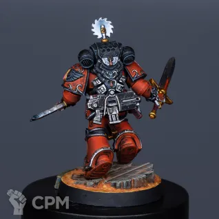 Описание картинки Nassir Amit, Сaptain of the Blood Angels Legion's 5th Company от Alex по цене 7 500руб | Свободный Рынок Миниатюр - СРМ