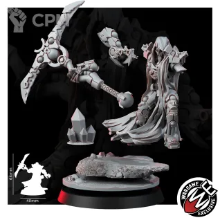 Описание картинки NECROCYBORG GRIM REAPER от Manufactorum76 по цене 375руб | Свободный Рынок Миниатюр - СРМ
