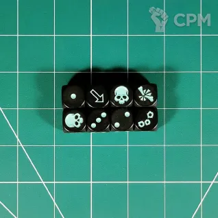 Описание картинки Necromunda Hive Secundus Dice Set II (dark) от Vault Boy по цене 2 198руб | Свободный Рынок Миниатюр - СРМ