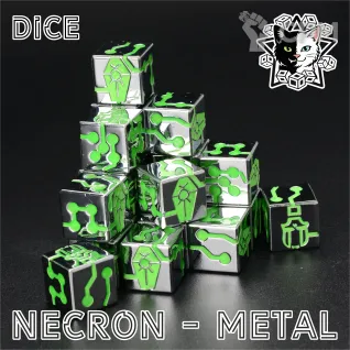 Описание картинки Necron Dice Metal - 16мм - 20 шт от UniVers по цене 5 000руб | Свободный Рынок Миниатюр - СРМ