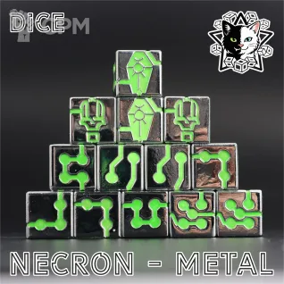 Описание картинки Necron Dice Metal - 16мм - 20 шт от UniVers по цене 5 000руб | Свободный Рынок Миниатюр - СРМ