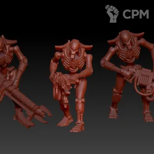 Описание картинки Necron Warrior 1шт+база. от WastelandMiniatures по цене 110руб | Свободный Рынок Миниатюр - СРМ