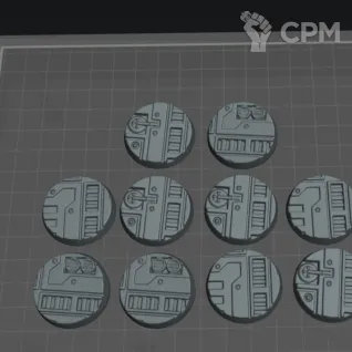 Описание картинки Базы в стиле некромунды 25мм (3д печать) от Вулкан Хестан по цене 200руб | Свободный Рынок Миниатюр - СРМ