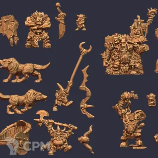 Описание картинки Стартер пак героев орков ФБ / Orks heroes set от 3D6 по цене 1 750руб | Свободный Рынок Миниатюр - СРМ
