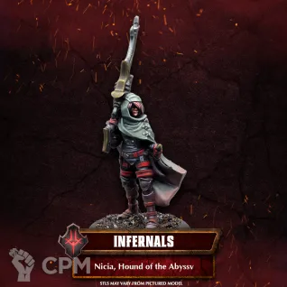 Описание картинки Nicia, Hound of the Abyss от Manufactorum76 по цене 150руб | Свободный Рынок Миниатюр - СРМ
