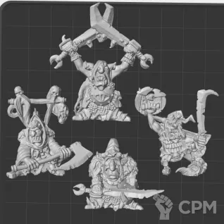 Описание картинки Night Goblin Bosses от White Rhino по цене 599руб | Свободный Рынок Миниатюр - СРМ