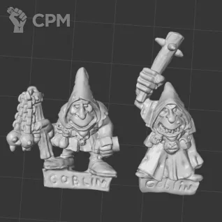 Описание картинки Night Goblin With Flail and Club Warrior от White Rhino по цене 399руб | Свободный Рынок Миниатюр - СРМ