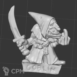 Описание картинки Night Goblin With Sword Warrior от White Rhino по цене 299руб | Свободный Рынок Миниатюр - СРМ