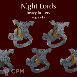 Описание картинки Night Lords Heavy Bolters upgrade kit от ForgeNight по цене 500руб | Свободный Рынок Миниатюр - СРМ