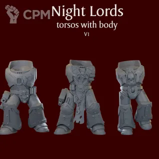 Описание картинки Night Lords bodies V1 от ForgeNight по цене 600руб | Свободный Рынок Миниатюр - СРМ