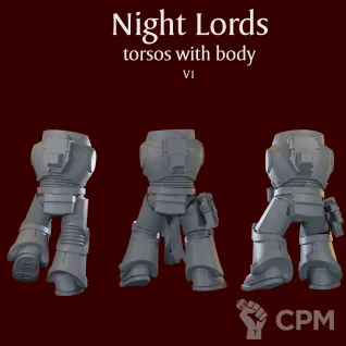 Описание картинки Night Lords bodies V1 от ForgeNight по цене 600руб | Свободный Рынок Миниатюр - СРМ