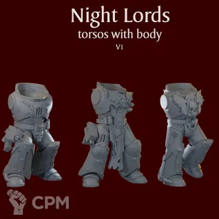 Описание картинки Night Lords bodies V1 от ForgeNight по цене 600руб | Свободный Рынок Миниатюр - СРМ