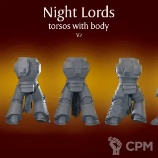 Описание картинки Night Lords bodies V2 от ForgeNight по цене 600руб | Свободный Рынок Миниатюр - СРМ