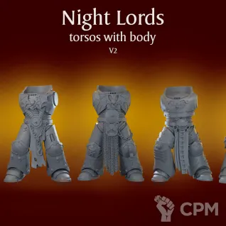 Описание картинки Night Lords bodies V2 от ForgeNight по цене 600руб | Свободный Рынок Миниатюр - СРМ